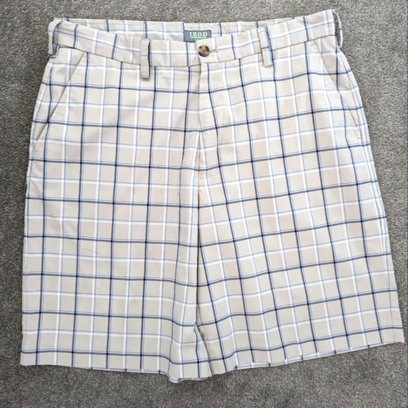 IZOD plaid print golf shorts for men size 34 - Picture 1 of 8